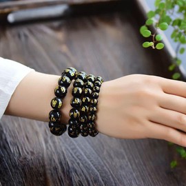 DazzBirr FengShui Bracelet Pixiu Protection Bracelet Good Luck Lucky Bracelets for Women Energy Healing Bracelets Jewelry (black)