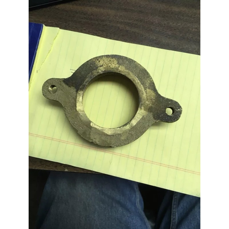Brass Urinal Flange. 2" Pipe Thread.. 4" Bolt Spacing. Threaded