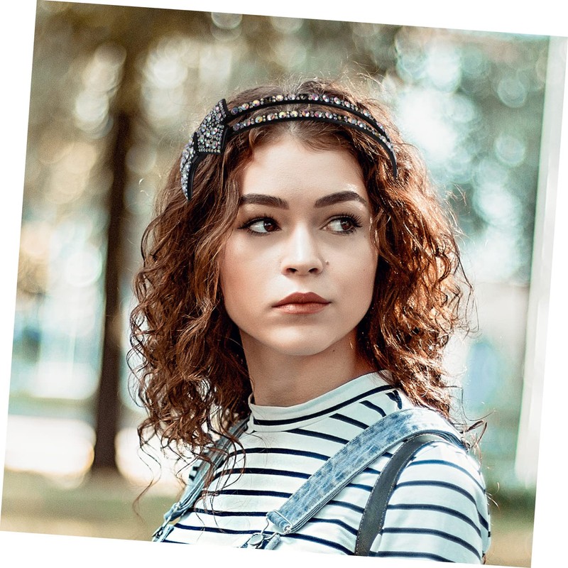 PACKOVE 4Pcs Rhinestone Bow Headbands for Women Elegant Hair with