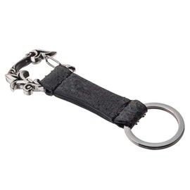 Artemis Classic ACLK0024 Floral Carabiner Keychain Python Men's Brand Jewelry Key Ring Stainless Steel Accessories, Black