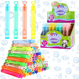 Children's Soap Bubbles 48 Pieces Soap Bubbles Wedding Mini Soap Bubbles Set, Bubble Stick, Soap Bubbles Small, Colourful Bubbles for Summer Toys Garden Children Party Bags Children's Birthday Party