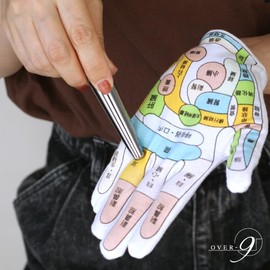 OVER-9 Terahertz Ore Massage Stick with Gloves to Determine Point Pressure Point Genuine High Purity Cassis 3.0 inches (75 mm)