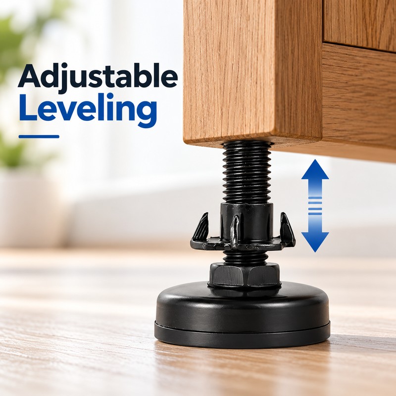 Adjustable Furniture Leveling Feet for Tables, Chairs & Sofas –