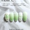 Four Leaf Clover Handmade Nail Tips - Short Square /