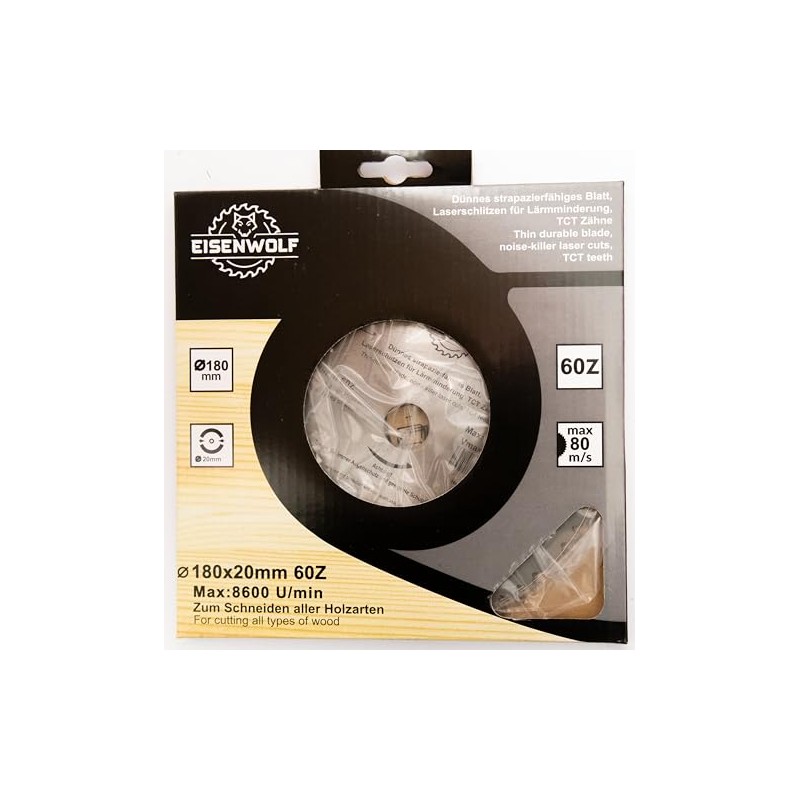 180 x 20 mm Saw Blade, Circular Saw Blade for