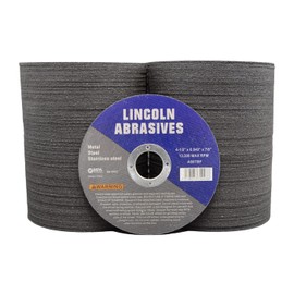 200 Pack 4.5" Cut-Off Wheels Lincoln Abrasives .040" Metal & Stainless Steel