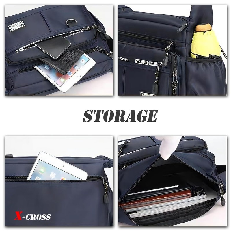 [X-cross] Cross Messenger Bag One Shoulder Crossbody Shoulder Bag Lightweight