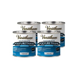 Varathane 200261H-4PK Water-Based Ultimate Polyurethane, Half Pint, Satin, 4 Pack