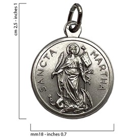 SAINT MARTHA OF BETHANY MEDAL - THE PATRON SAINTS MEDALS - 100% MADE IN ITALY