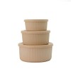 Chic.Mic bioloco plant deluxe bowl set desert in the colour desert made of PLA plastic, dimensions: 5 x 12 cm, 6 x 14 cm, 7 x 15.5 cm, BPDT700