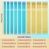 50 Pcs Double Pointed Knitting Needles Set 8 inches,10 Sizes