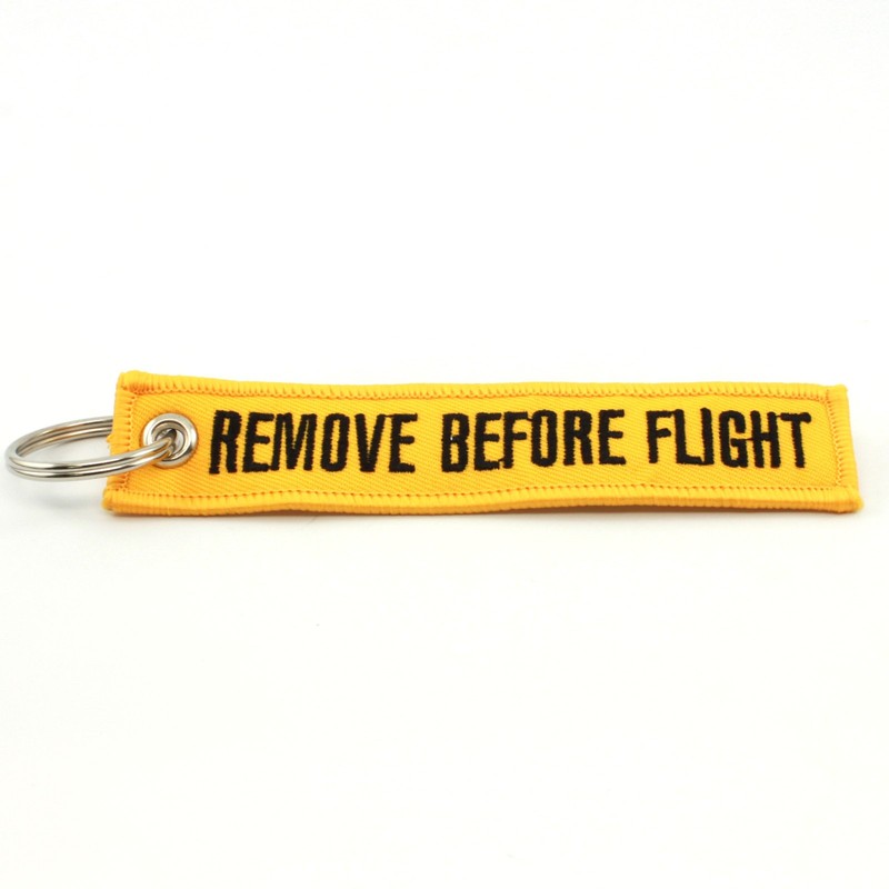 Rotary13B1 Remove Before Flight Keychain - Yellow