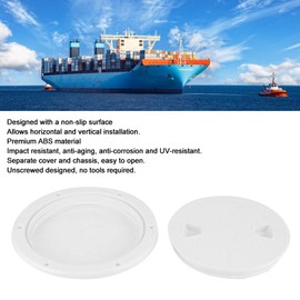 Deck Plate 6in Abs Hatch Cover ，Terisass Inspection Hatch Boat， White Round Anti-uv Corrosion Resistant Boat Inspection Hatch Cover Marine