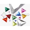 Allstarco 68mm Orange Hyacinth H125 Flat Back Triangle Acrylic Gems