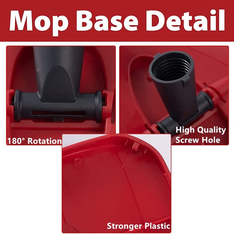 Norhogo Red Spin Mop Replacement Base Head for Viledas Mop,
