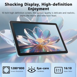 Android 15 Tablet 10 Inch, 24GB RAM+128GB ROM/1TB Expandable Tablet, 2 in 1 Tablets with Keyboard Case Mouse Stylus, 1.8GHz Octa-core CPU, 1280x800 IPS HD Screen, WiFi 6, BT 5.4, 5+8MP Camera