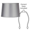 Sydnee Satin Light Gray Large Drum Lamp Shade 14" Top