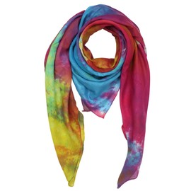 Superfreak® Cotton Cloth Scarf Shawl, 100 x 100 cm, 100% Cotton, All Colours - Colourful Batik 01