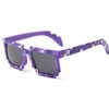 Trendy Sunglasses Small Sunglasses Mosaic Men Women Pixel Glasses Novelty