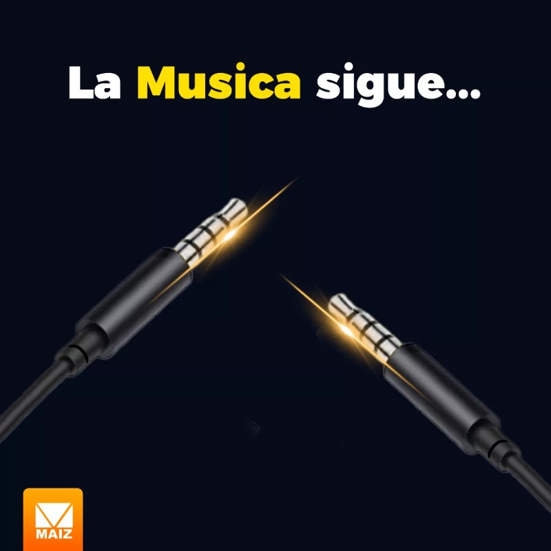 Maíz Audifonos Manos Libres Alambricos In Ear Celular Microfono