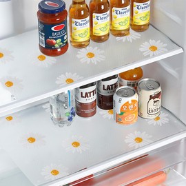 Pack of 10 Antibacterial Fridge Mat, Non-Slip Fridge Mat, Washable, 30 x 40 cm, DIY Can Be Cut to Size, Remove Moisture Mats for Kitchen, Cabinet, Table Mat, Drawer