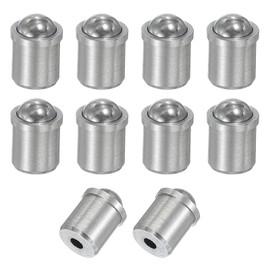 PATIKIL 10 Pcs Ball Plungers 304 Stainless Steel Ball Point Spring Plungers Cabinet Ball Catch Latch Catcher for Door Closet Drawer (6x7mm)