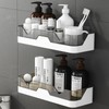 PIGPIGFLY Shower Shelf no Drilling, Plastic Bathroom Shelf, Shower Organiser,