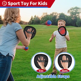 SpringFlower 4 Pack Catch and Toss Game, Toddler Catch Ball Game Set, Kids Baseball Beach Outdoor Pool Game Toy for Kids, Boys & Girls Toy for Kids Toddlers, Fun Idea Gift