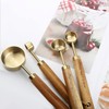 Dadamong Stainless Steel Measuring Spoons Set of 4, Gold Measuring