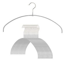 Mawa by Reston Lloyd, Euro Ultra-Thin Series, Non-Slip Space Saving Clothes Hanger, Style 40/PT for T-Shirts, Blouse, & Sun Dresses, Set of 20, Silver