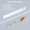 CUTOKAY Upgrade 1.5x Thickness Ceramic Box Cutter Blades 9mm Wide