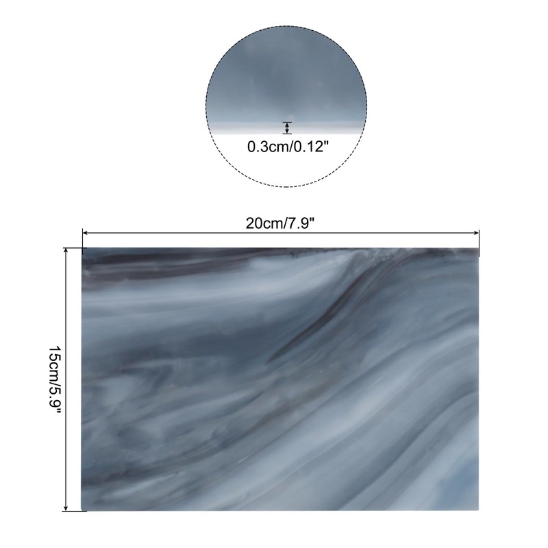 sourcing map Stained Glass Sheet Mosaic Tile 7.9 Inch x