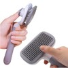 Easy-Clean Pet Grooming Brush for shedding management, Slicker Brush for