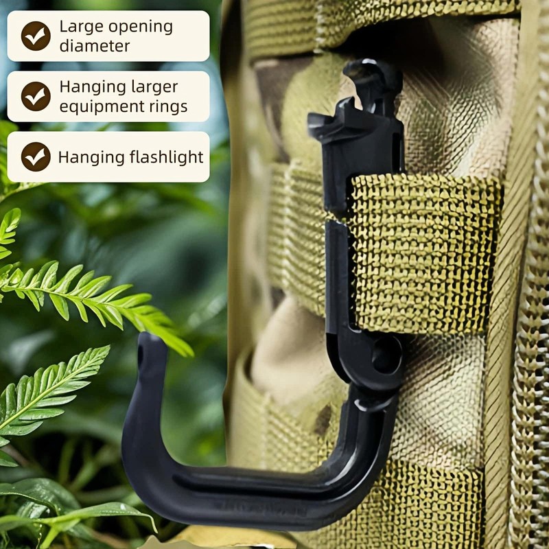 Tactical D-Ring Carabiner for Hiking/Military/EDC - Lightweight Plastic Mountain Carabiner