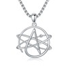 ROMANTICWORK Cross Necklace for Men 925 Sterling Silver Three Nail