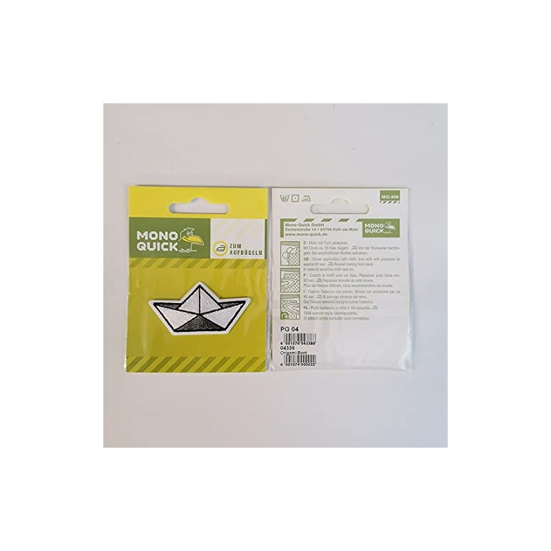 Mono-Quick Iron-On Patch Origami Boat Folding Boat 5.0 cm x