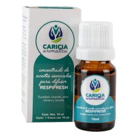 Aceite Esencial Caricia Aromatica Respifresh 10mL Eucalipto Lavanda Pino