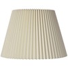 Ivory Linen Knife Pleat Medium Lamp Shade 9" Top x