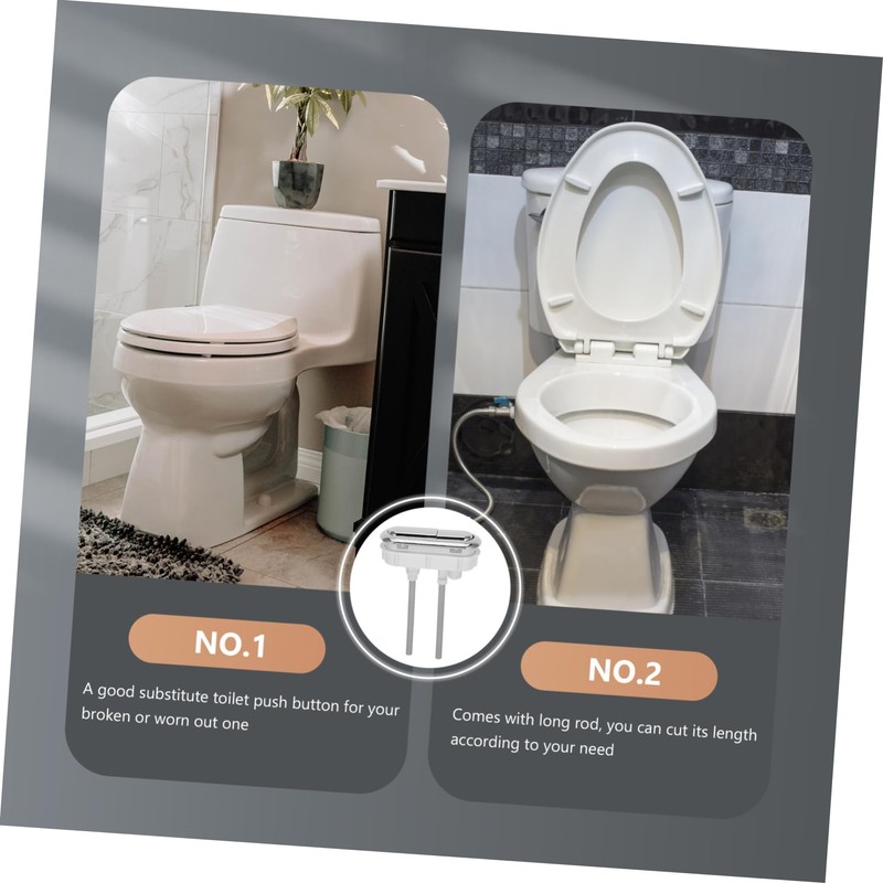 Tofficu Dual Flush Toilet Button Kit Replacement Push Button for