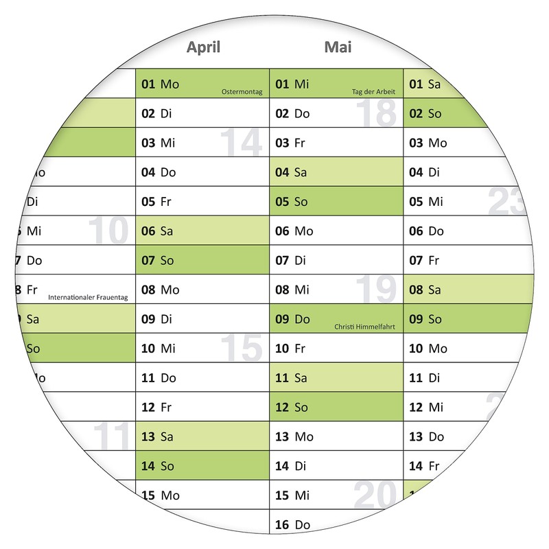 Kalenderoutlet DIN A1 Wipe-Clean Wall Calendar 2026 Rolled 84.0 x