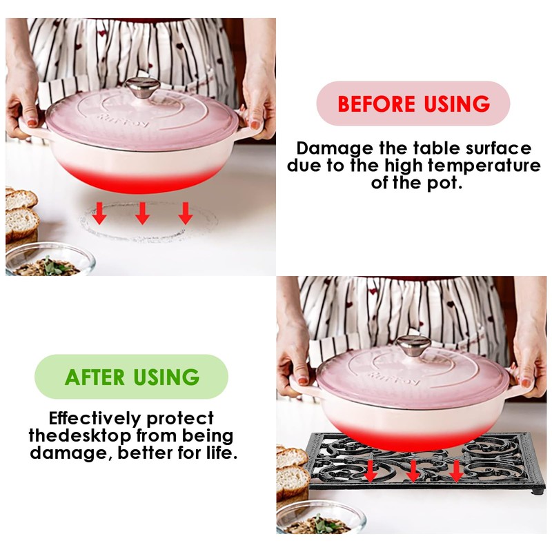 Sumnacon Extra Large Trivets for Hot Dishes,14.9 x 12 Inch