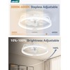 LEDIARY Ceiling Fans with Lights and Remote, 20'' Low Profile