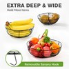 HULISEN 3 Tier Hanging Fruit Basket with Banana Hook, 36-Inch