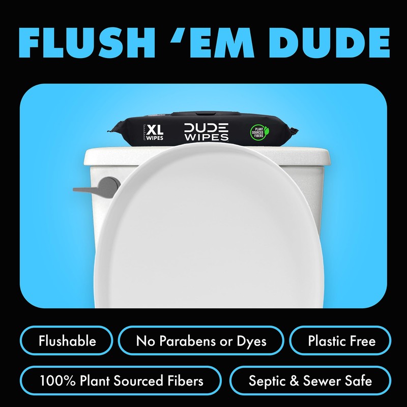 Dude Wipes - Flushable Wipes Unscented - (6 Pack) 288