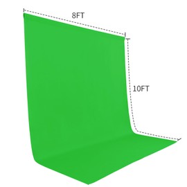 Sugargirl 8FTX10FT Green Screen Backdrop Background for Photography, Polyester Photo Backdrop for Photoshoot, Party, Video and Television (1 Panel)