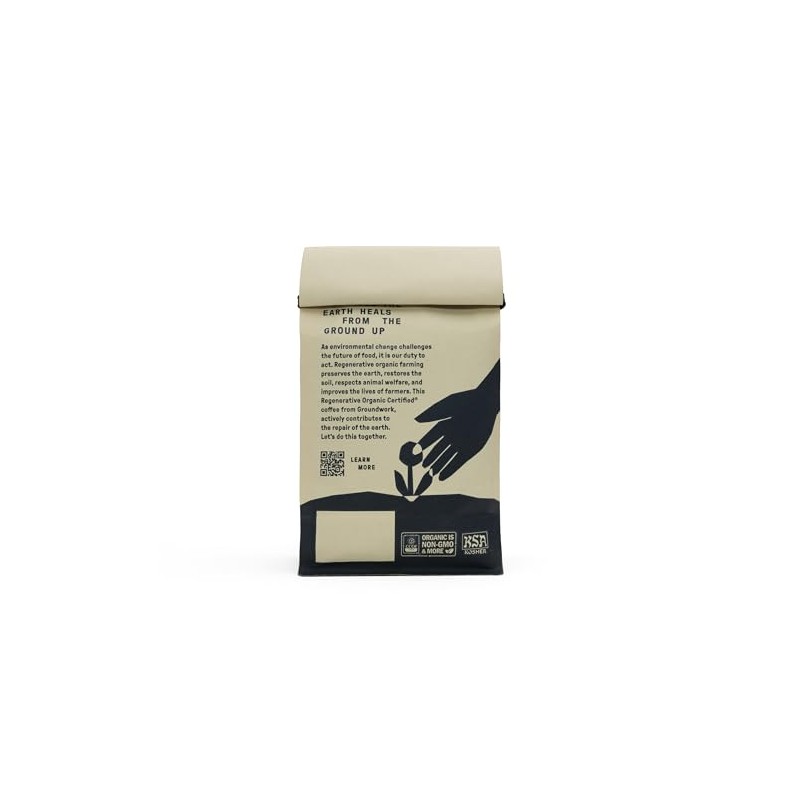 GROUNDWORK COFFEE CO Organic Round Midnight Whole Bean Coffee, 10