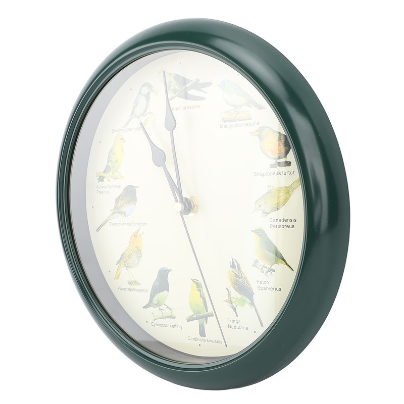 10 Inch Wall Clock Multipurpose Cuckoo Round Silent Punctual Bird
