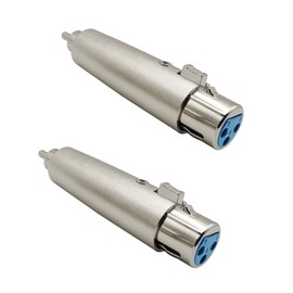 iYueMps XLR to RCA Adapter, RCA Male to XLR Female Connector Professional Metal Construction Jack Plug Converter (2 x RCA Male to XLR Famale)