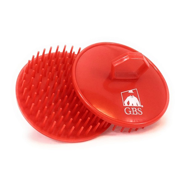 GBS Shower Shampoo Massage Hair Brush No.100 - 2 PACK Red Brush - Scalp Massager, Detangler & Beard Brush - Head Scrubber Promotes Hair Growth. Multi Use for Women Men Beard and Pet Grooming Brushes
