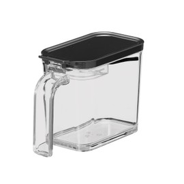 Asbel Condiment Pot, One-Handed Operation, Scouring, Compact, Slim Type, 16.2 fl oz (480 ml), Black